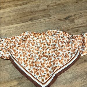 Autumn Floral Off-Shoulder Blouse